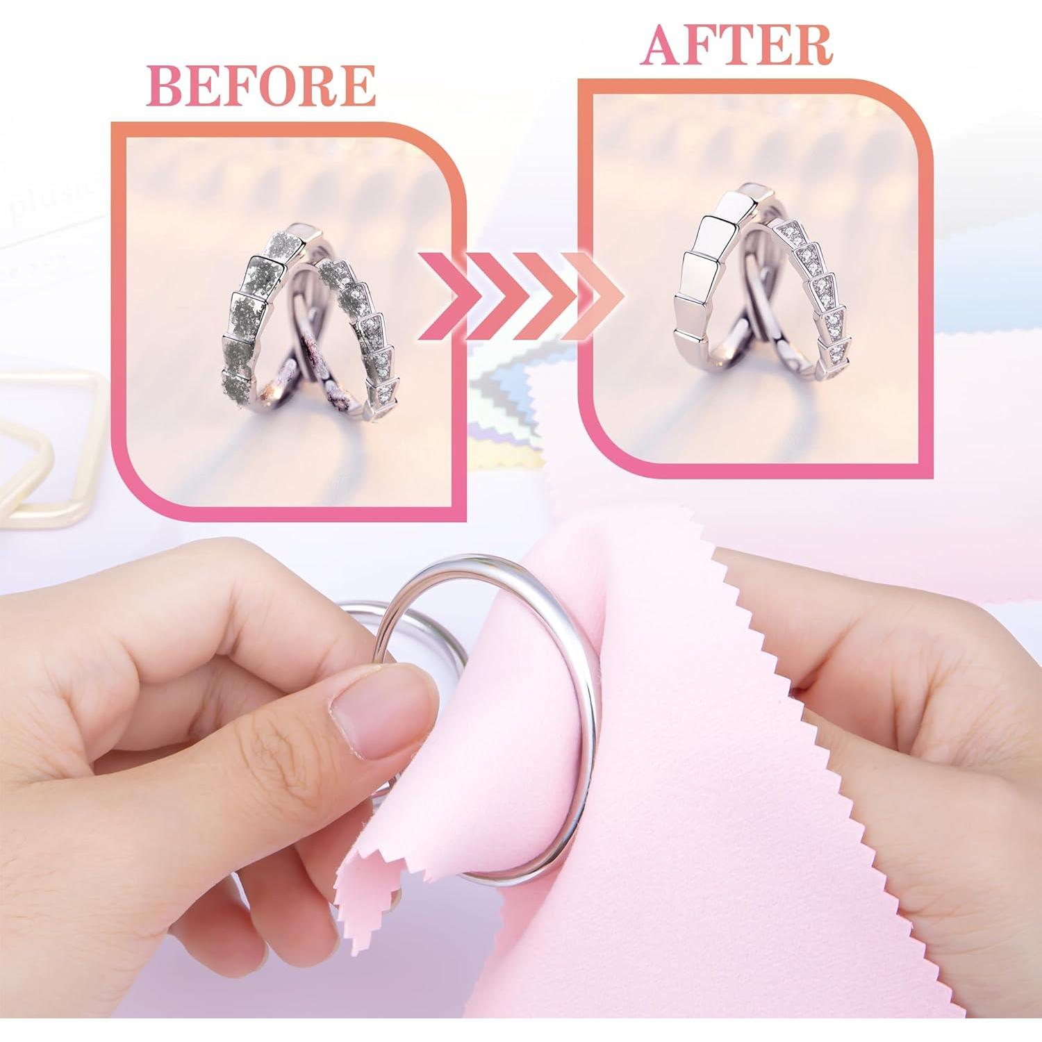 Paño de Limpieza de Joyería Youbay 8x16 cm - 30 Piezas