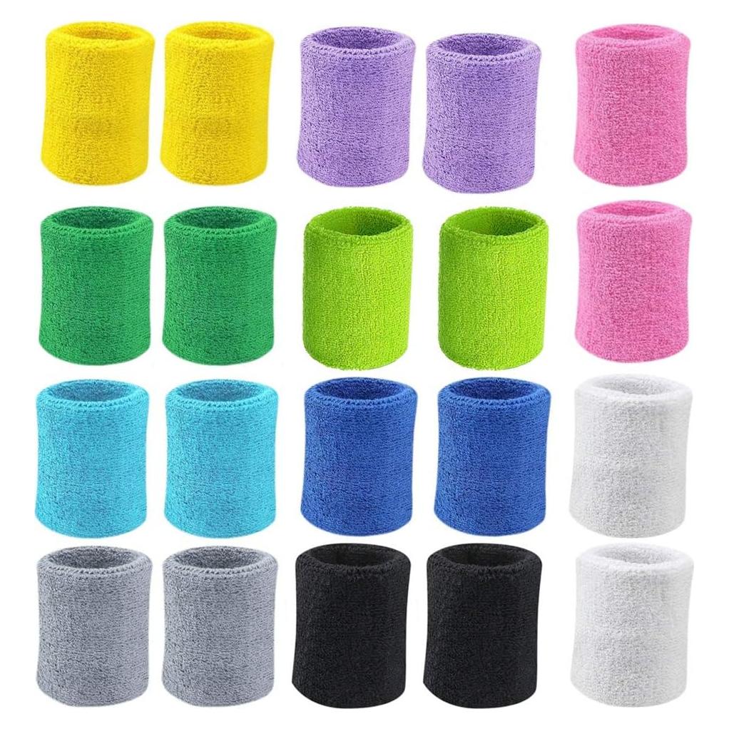 10 Pares de Muñequera Deportiva Payanwin - Algodón Absorbente