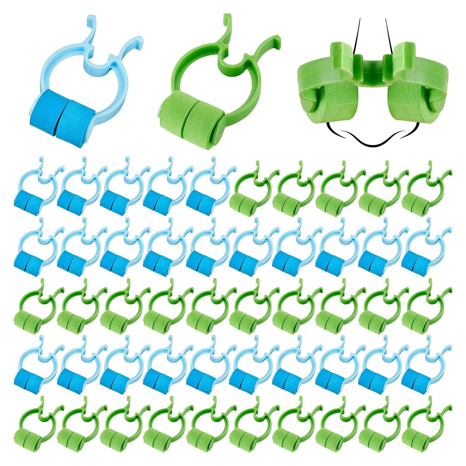 Clips Nasales para Hemorragias Fabbay - 50 Pcs Azul y Verde