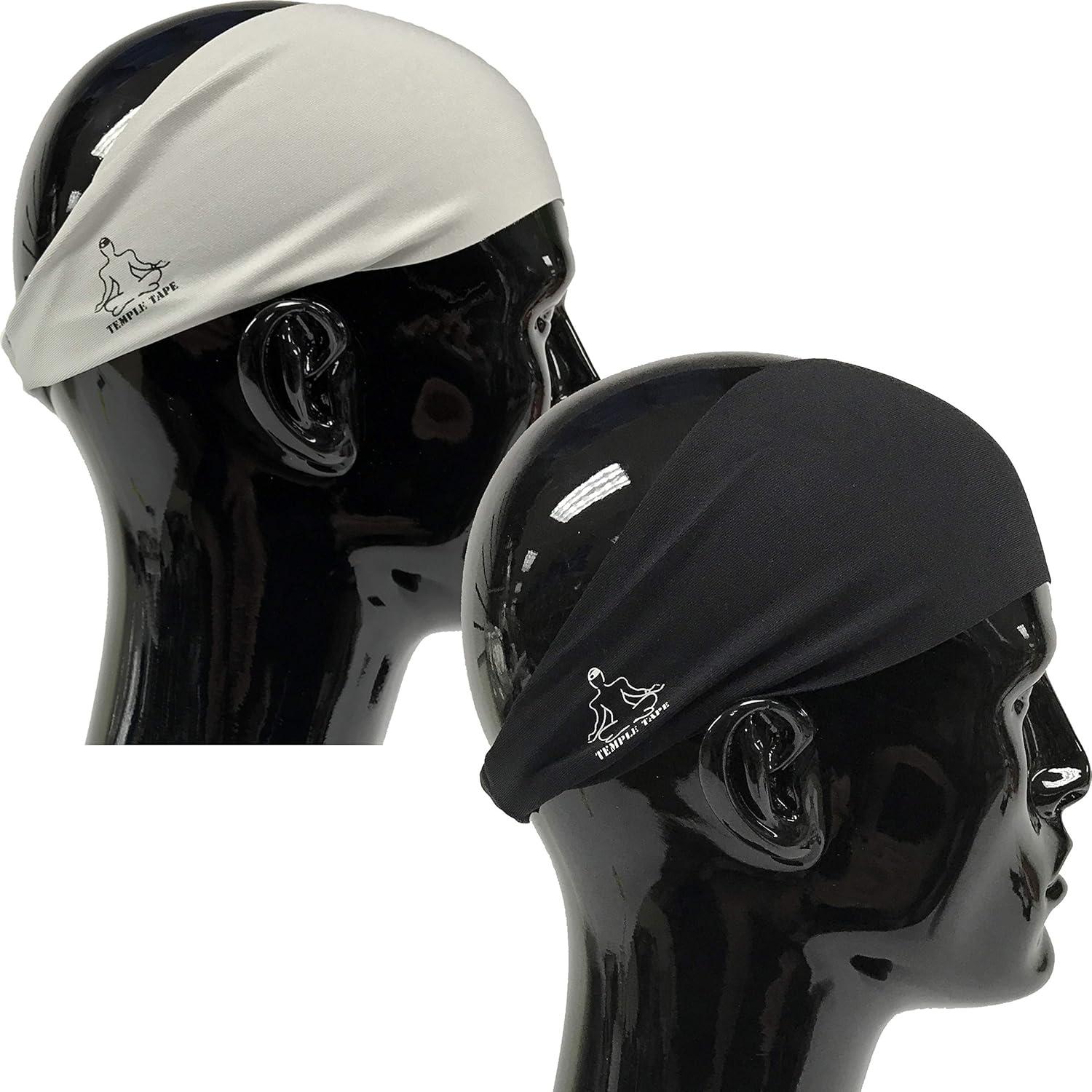 Banda de Sudor Temple Tape Unisex - Paquete de 2, Absorbe Sudor