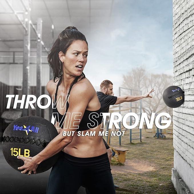 Pelota de Pared Yes4All de Cuero Suave 2.72 KG para Ejercicio