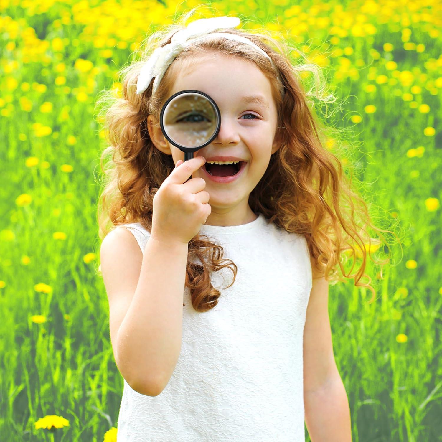 Lupas de Mano Elcoho 12 Piezas 6X Aumento con Bolsa