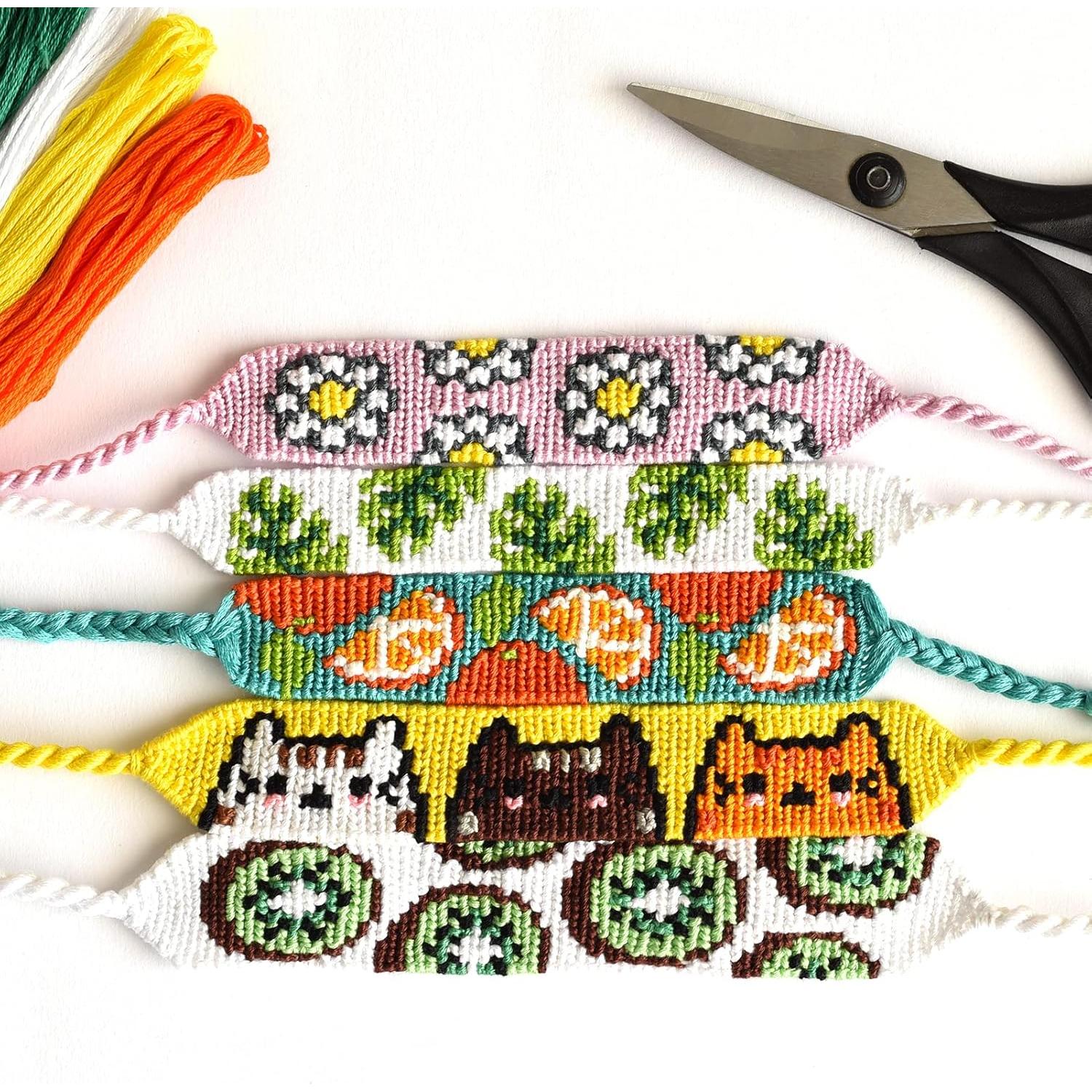 Caydo Kit de Hilo de Bordado 50 Madejas 12 Bobinas 8m