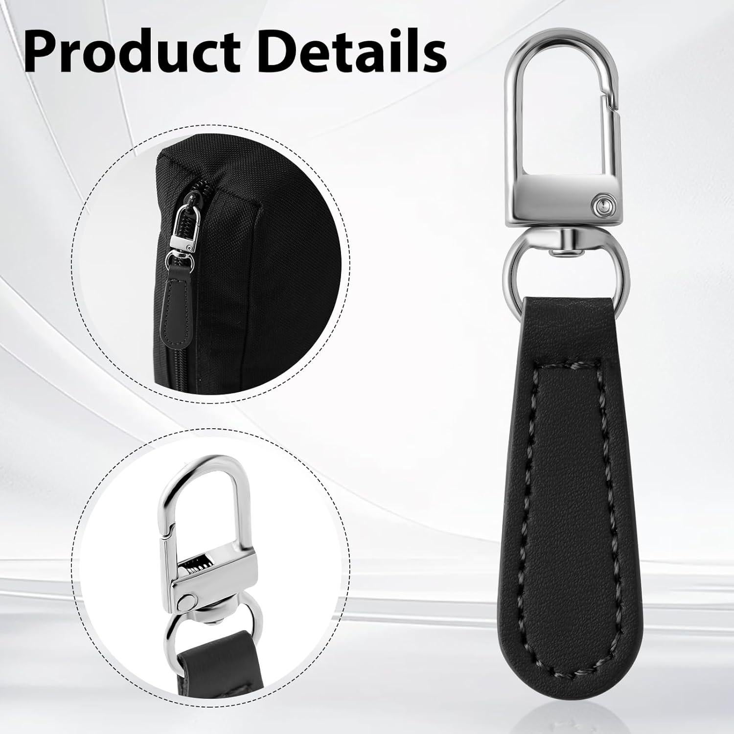 Tiradores de Cremallera Deoward con Mango de Cuero 8 PCS