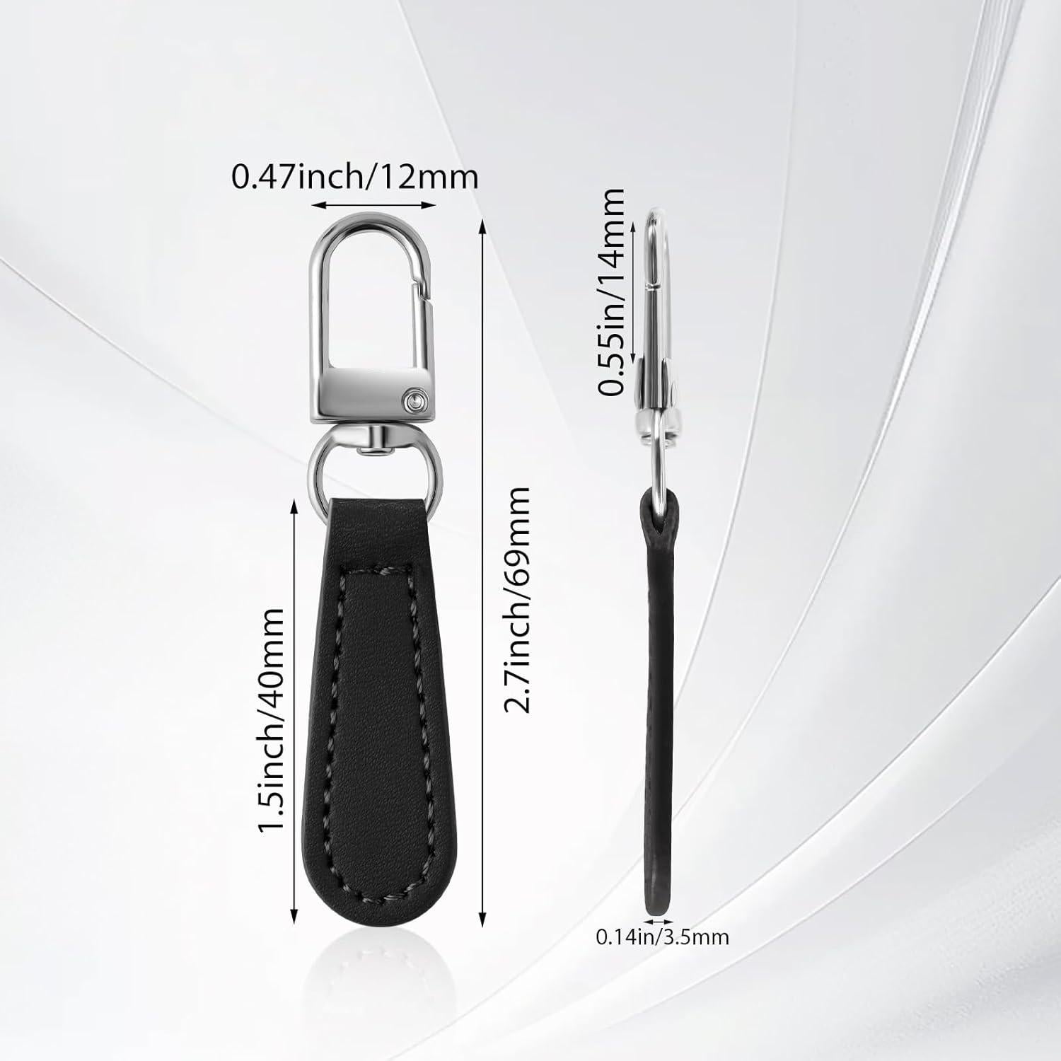 Tiradores de Cremallera Deoward con Mango de Cuero 8 PCS