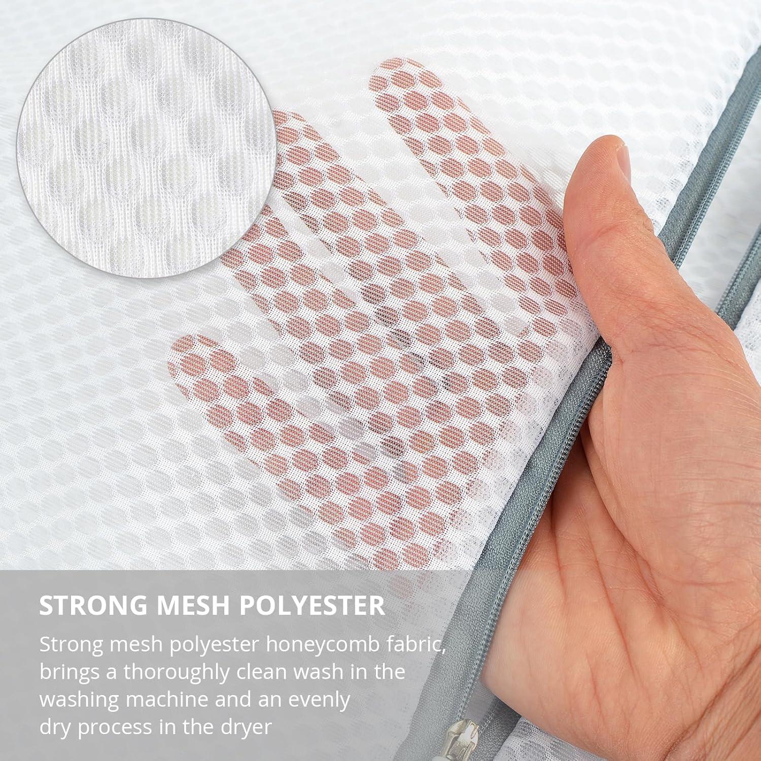 Paquete de 3 Bolsas de Lavandería Geiteoa 15x18 cm Malla