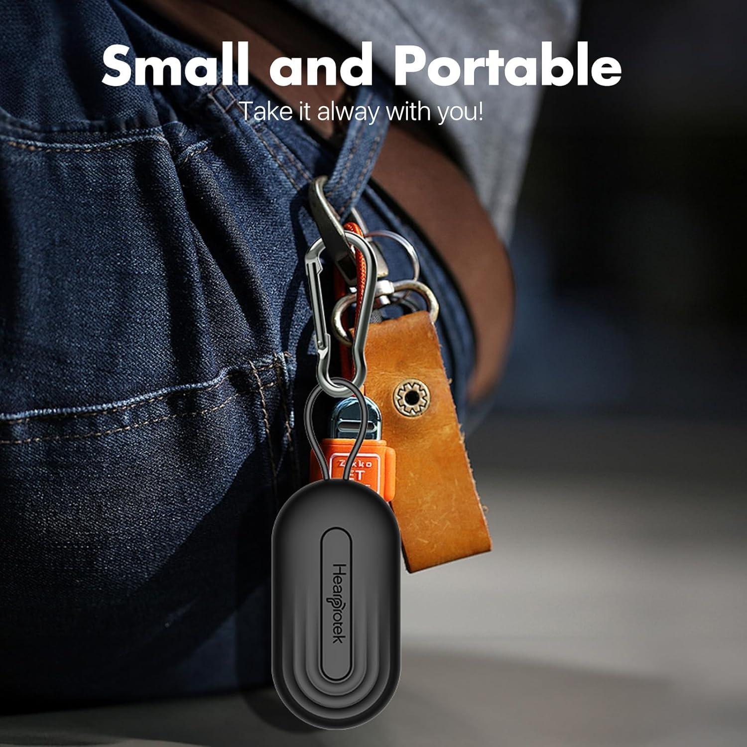 Estuche para Tapones de Oídos Hearprotek Negro - Compacto y Duradero