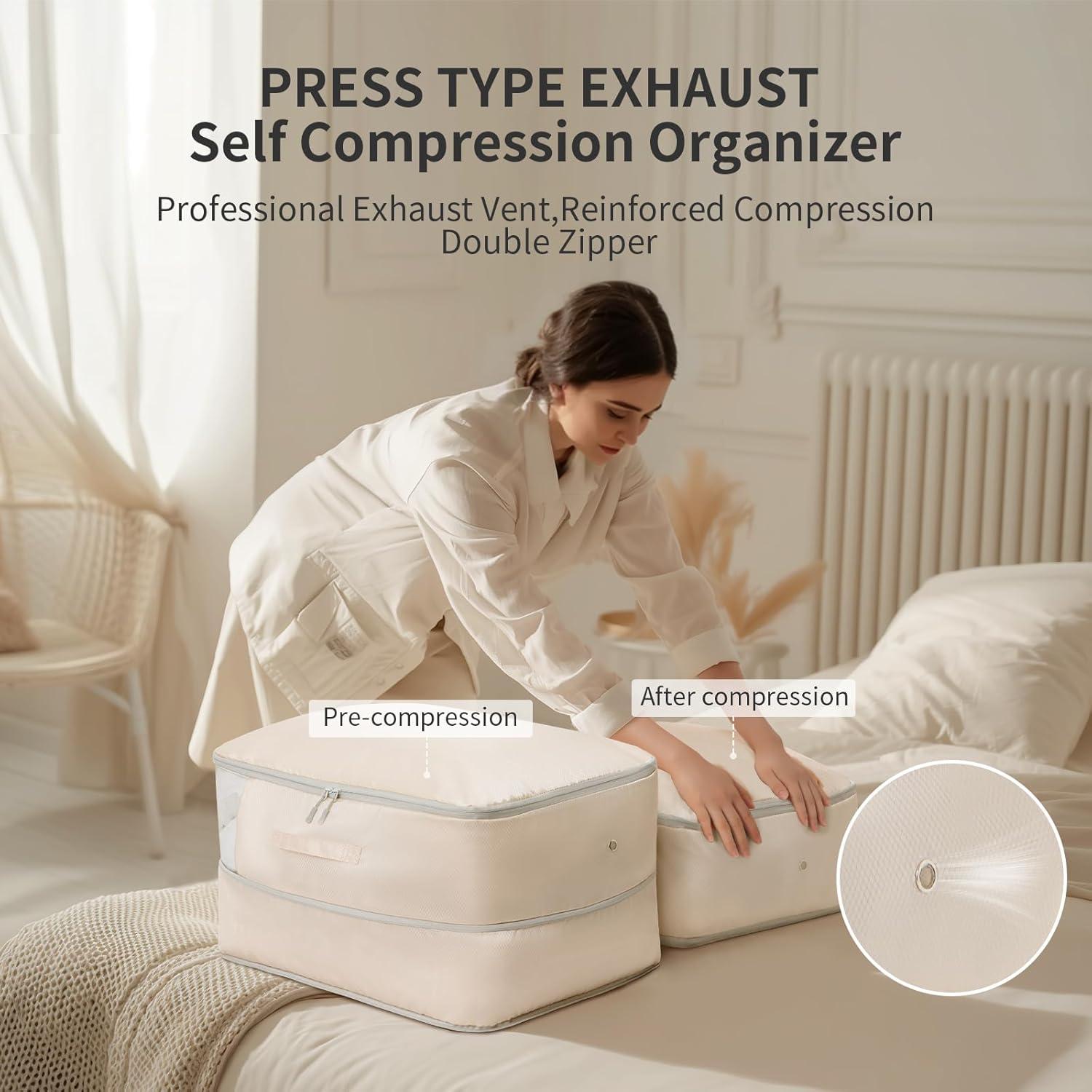 DIMJ Bolsa de Almacenamiento Compresible 66L - Paquete de 3