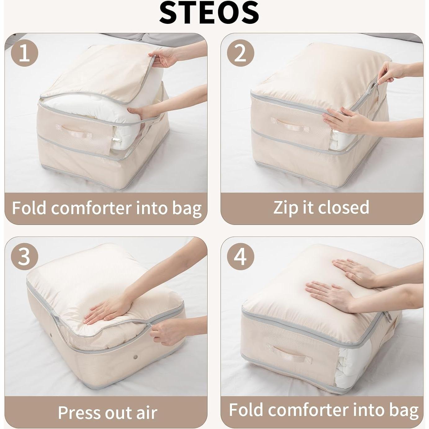 DIMJ Bolsa de Almacenamiento Compresible 66L - Paquete de 3