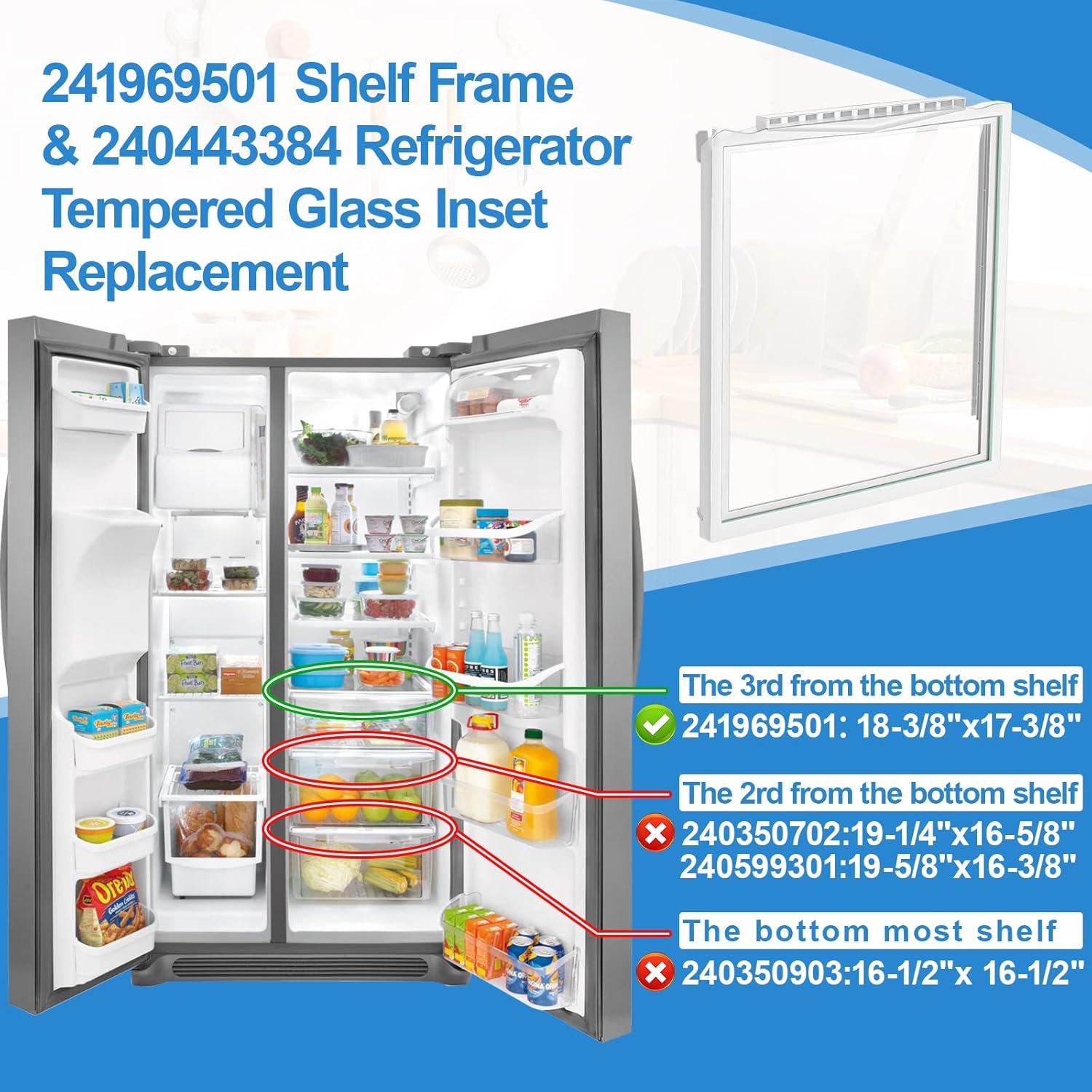 Marco de Estante de Refrigerador Frigidaire 241969501 con Vidrio
