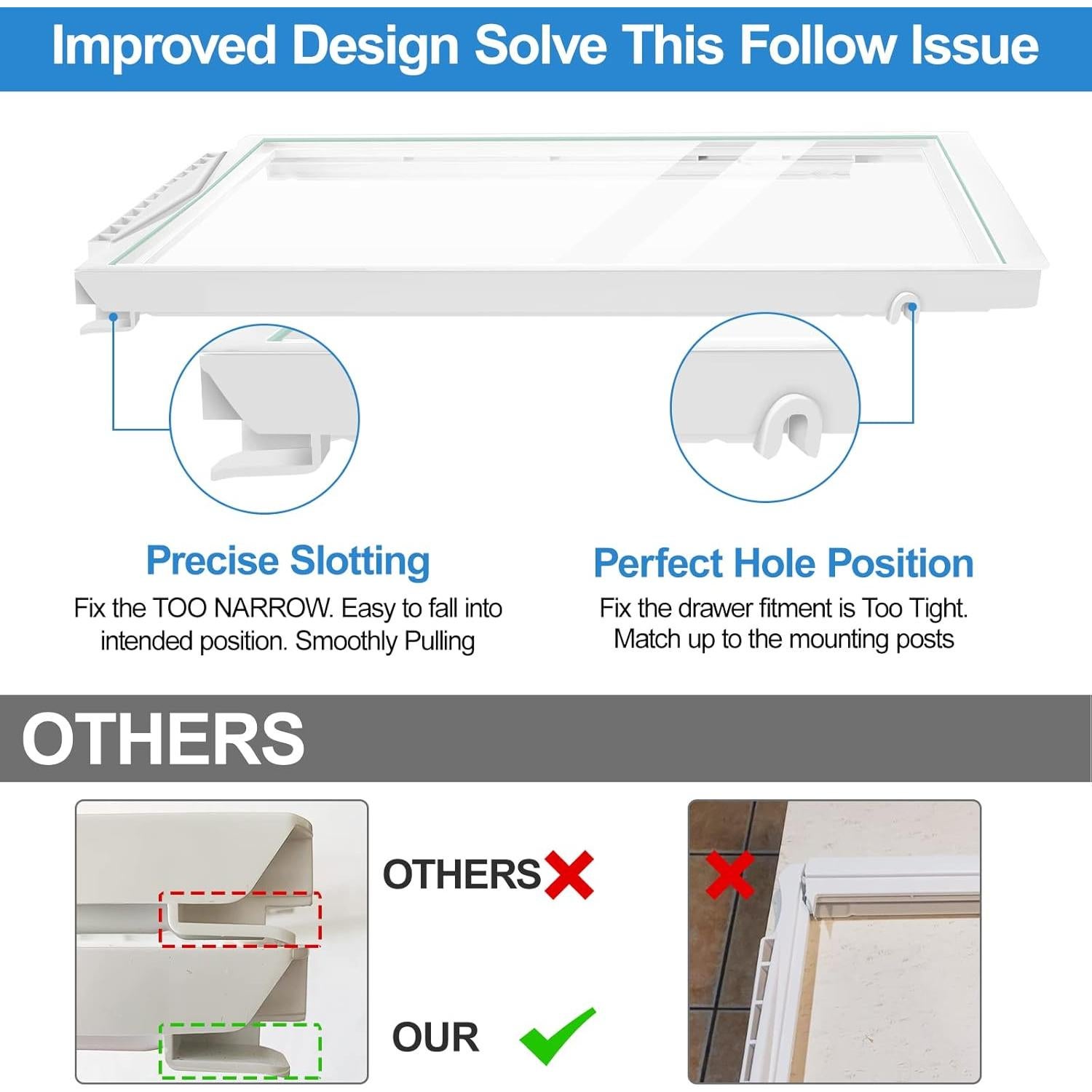 Marco de Estante de Refrigerador Frigidaire 241969501 con Vidrio
