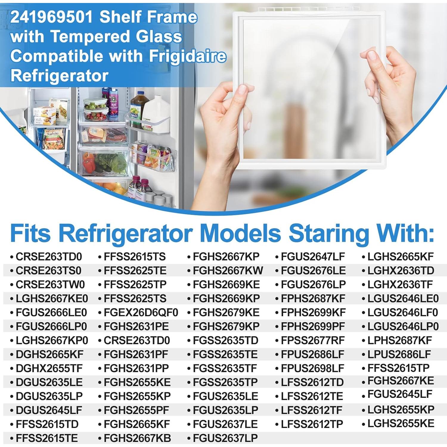 Marco de Estante de Refrigerador Frigidaire 241969501 con Vidrio