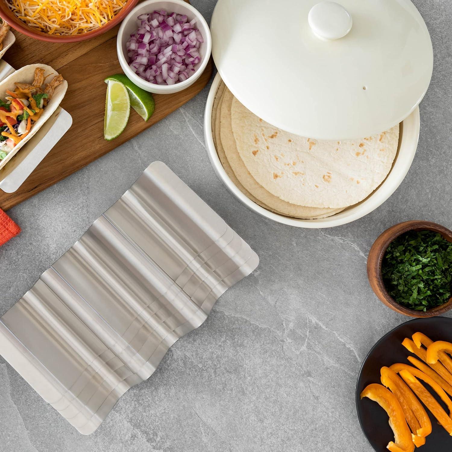 Calentador de Tortillas Cerámica Chef Tacos 20 cm Crema