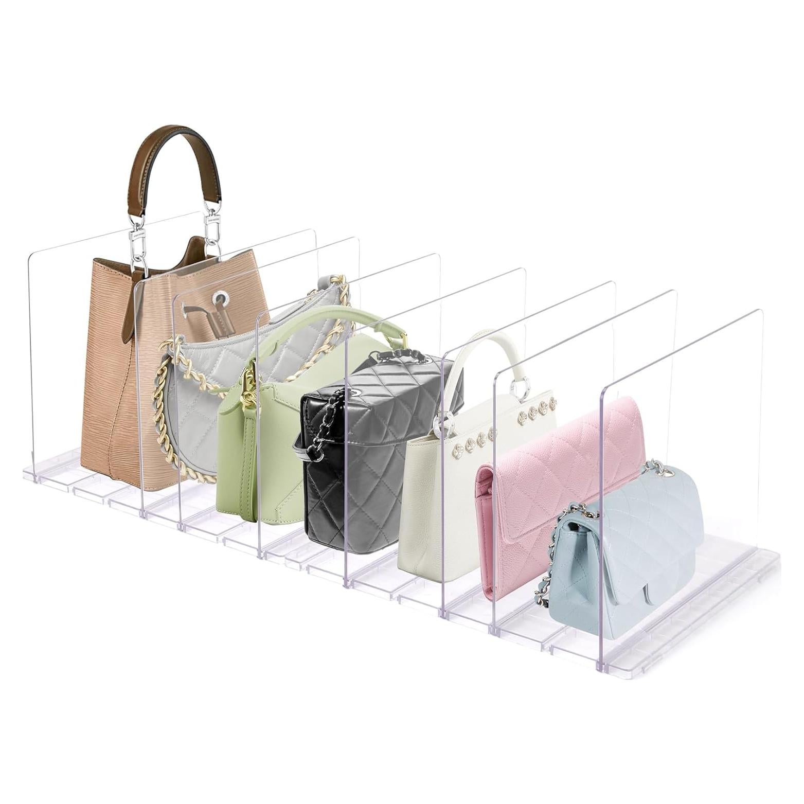 Organizador de Bolsos Acrílico SSAWcasa Ajustable 7 Bolsas