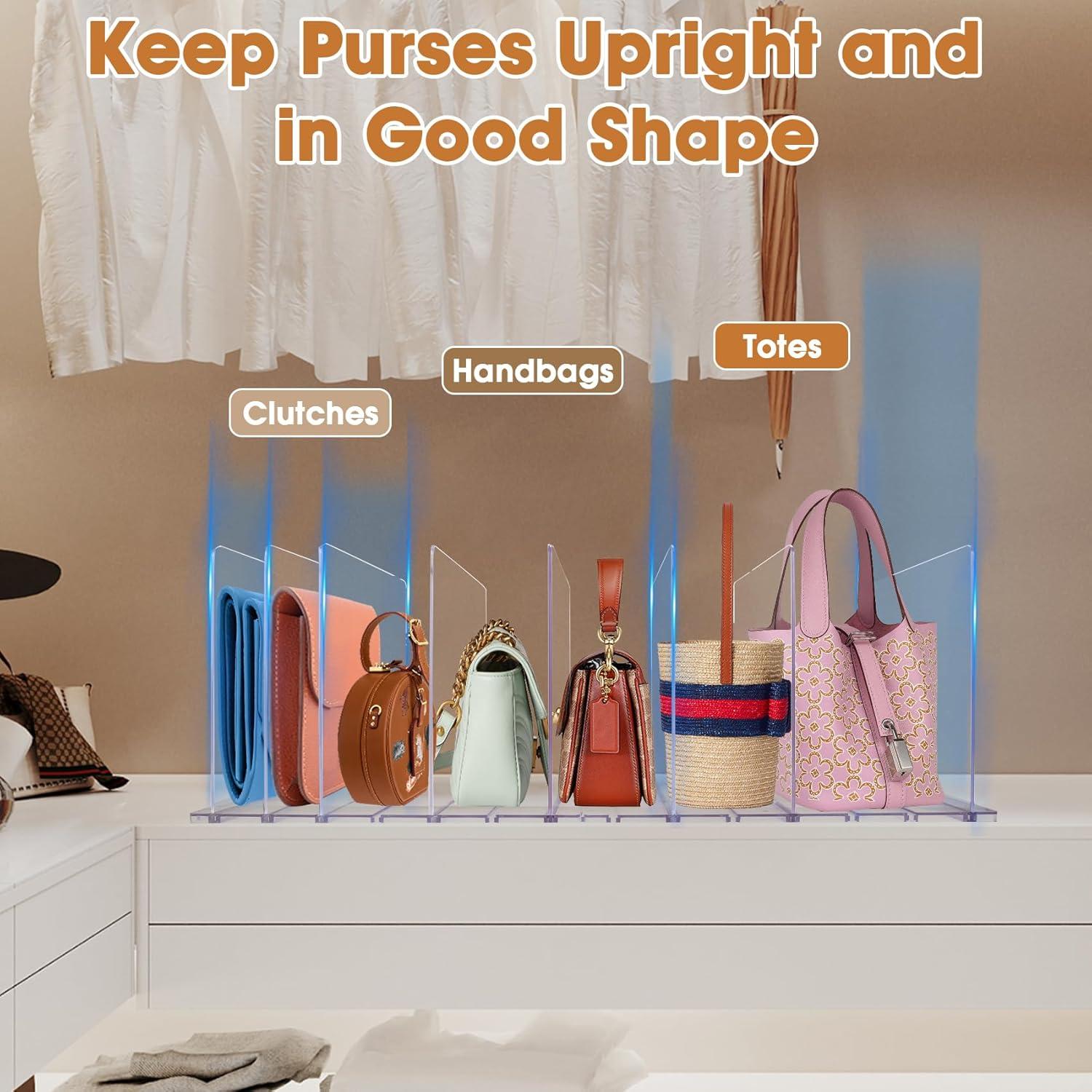 Organizador de Bolsos Acrílico SSAWcasa Ajustable 7 Bolsas