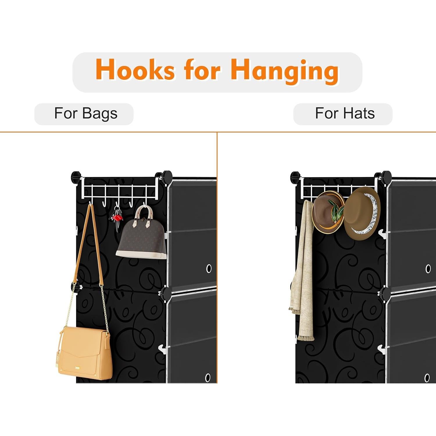 Estante para Zapatos HOMIDEC 4 Niveles Negro para 16 Pares