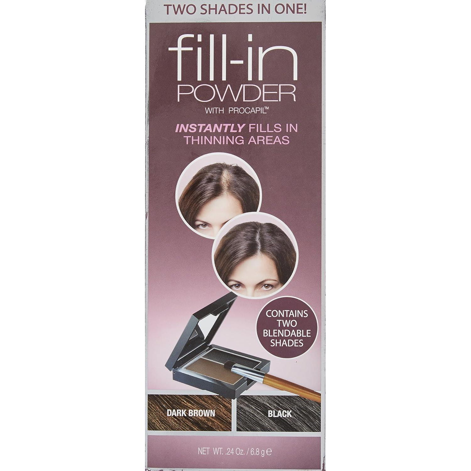 Cubre Cabello Relleno Dos Tonos Fisk - Marrón Oscuro/Negro