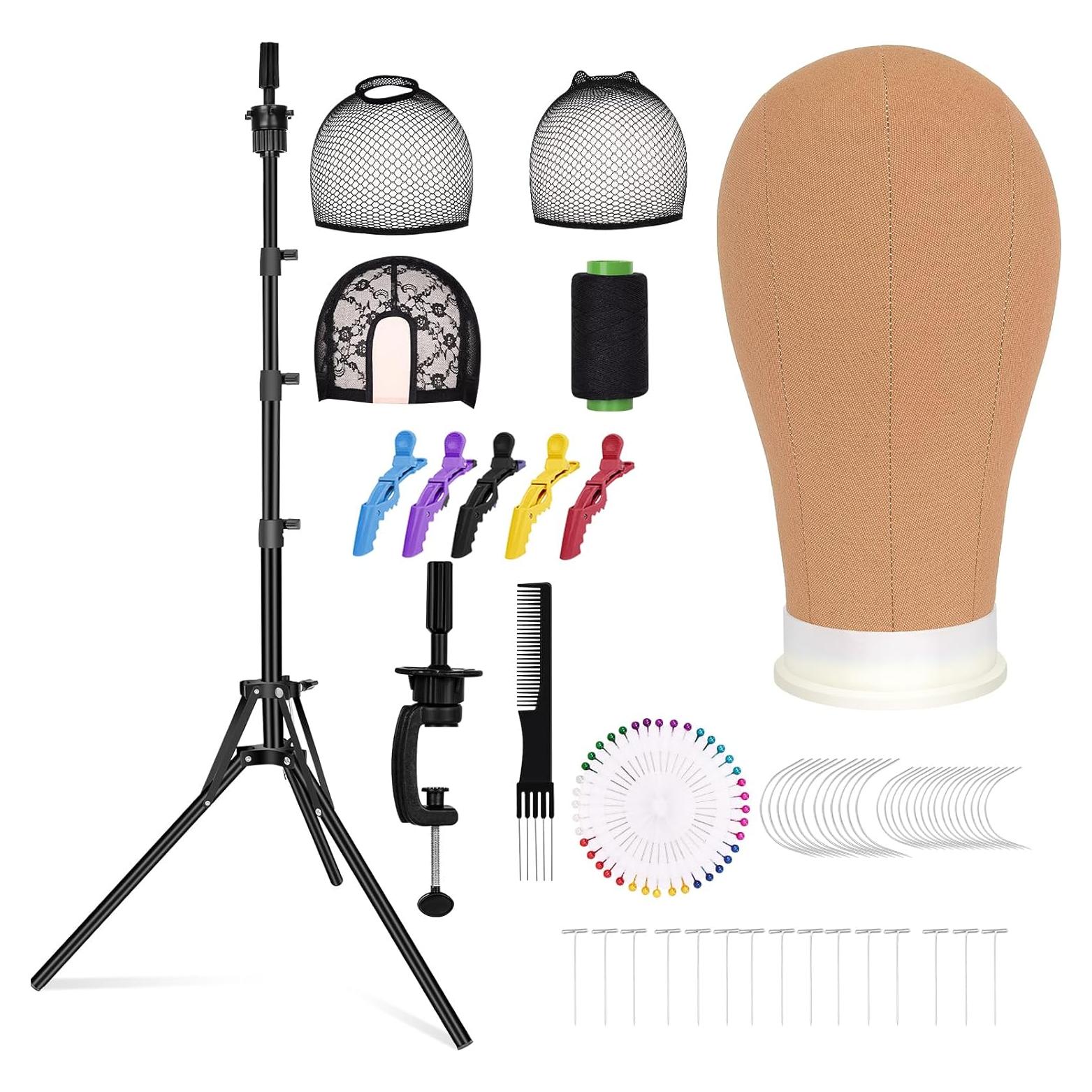 Estante de Peluca Beauty Star Trípode 160 cm con Cabeza Lona 55.88 cm