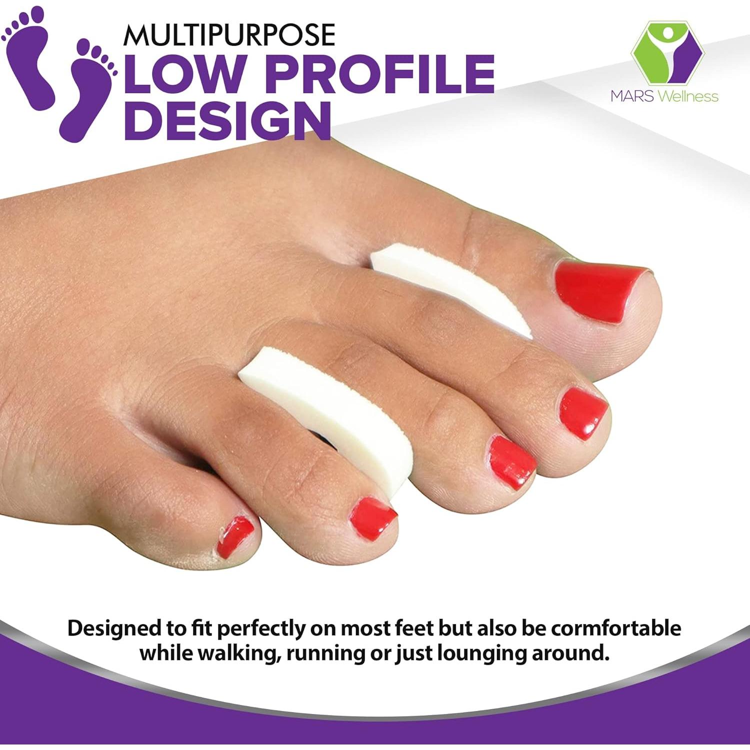 Separadores de Dedos de Espuma Premium Mars Wellness 50 Piezas