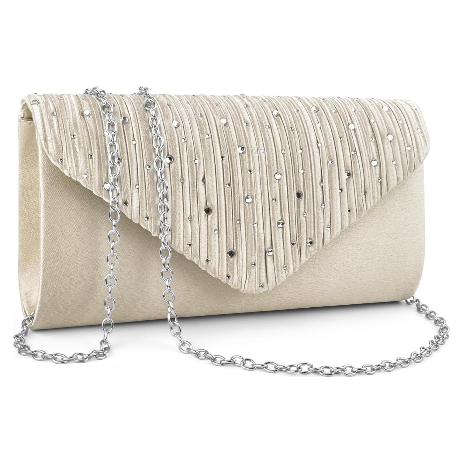 Cartera de Noche TINDTOP para Mujeres Albaricoque 18.3x10.2cm