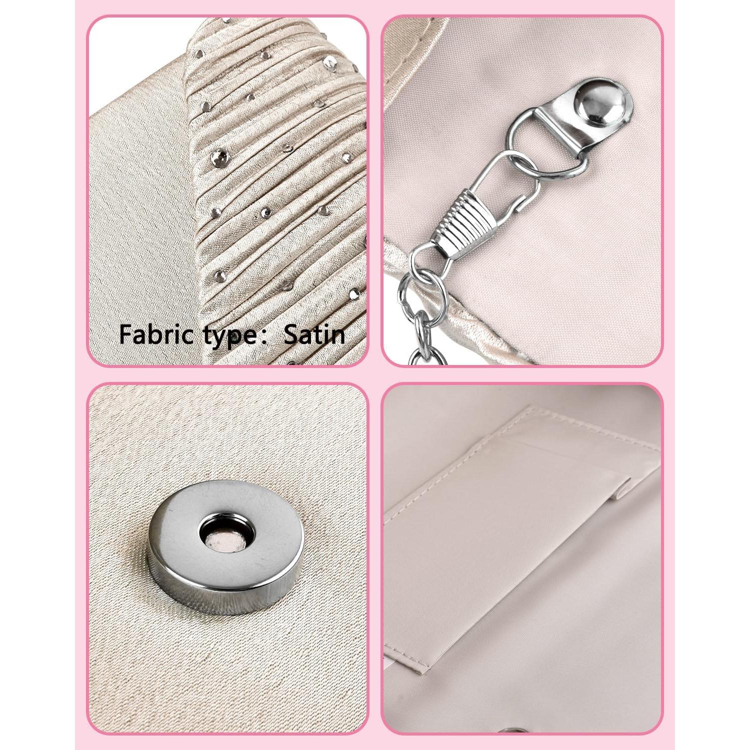 Cartera de Noche TINDTOP para Mujeres Albaricoque 18.3x10.2cm