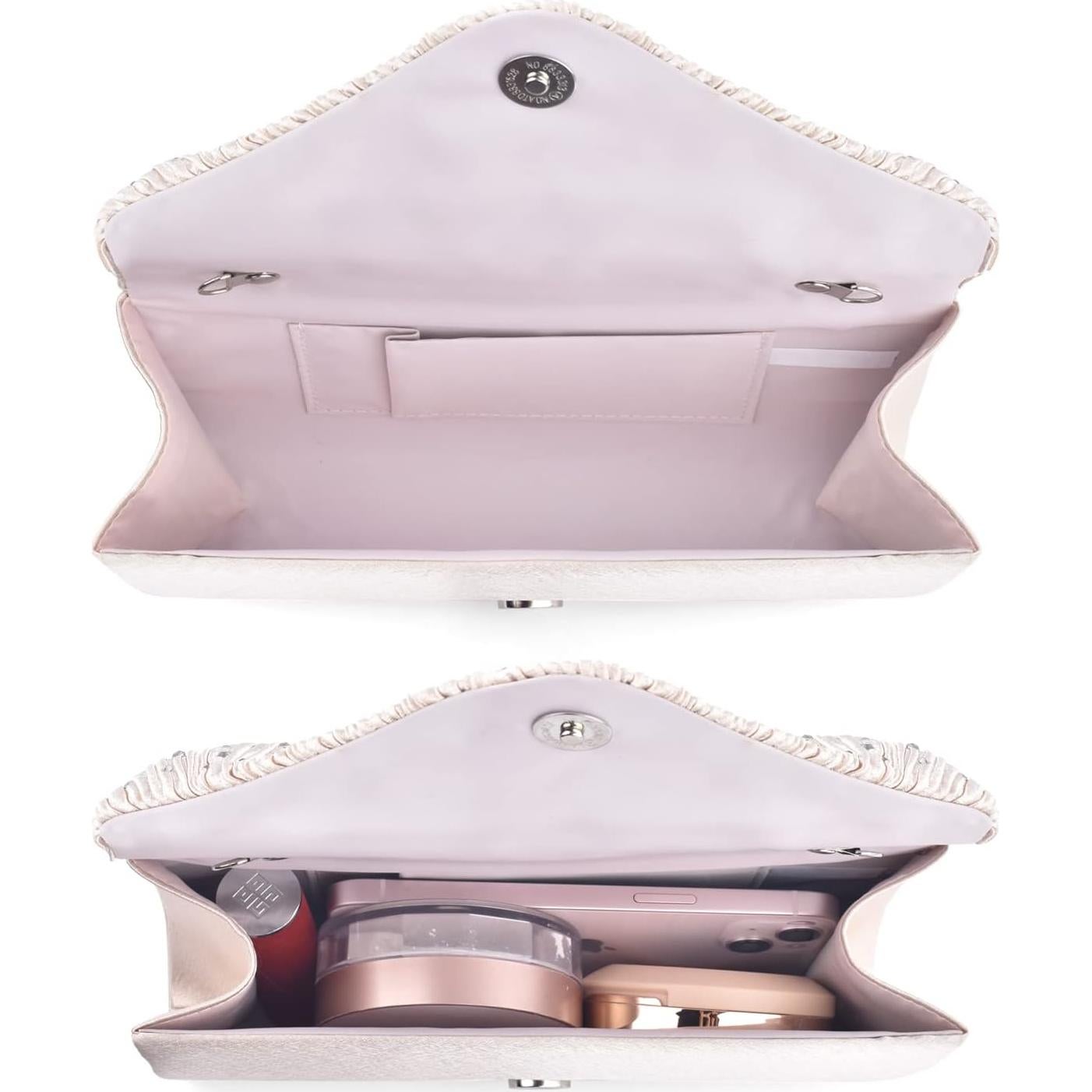 Cartera de Noche TINDTOP para Mujeres Albaricoque 18.3x10.2cm