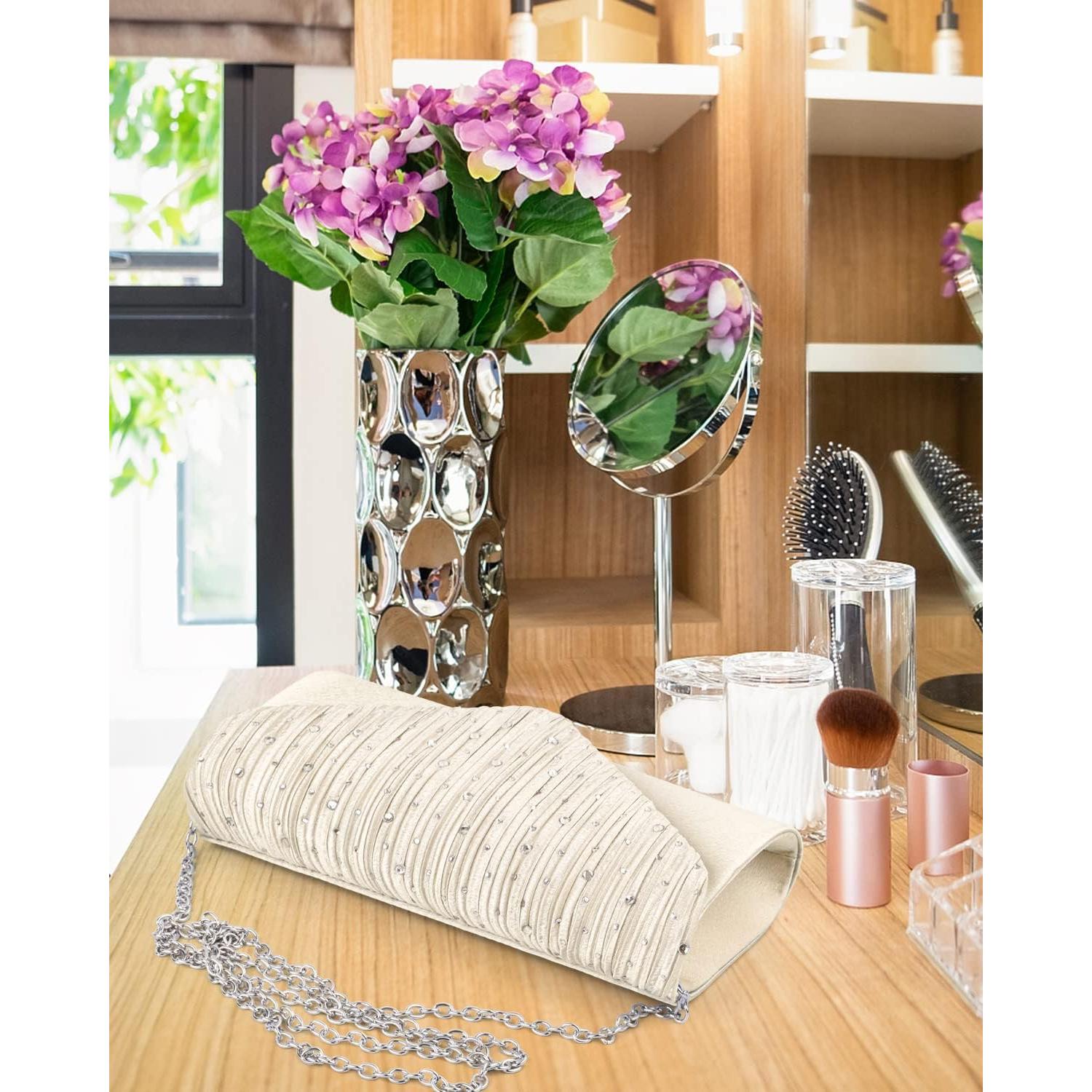 Cartera de Noche TINDTOP para Mujeres Albaricoque 18.3x10.2cm