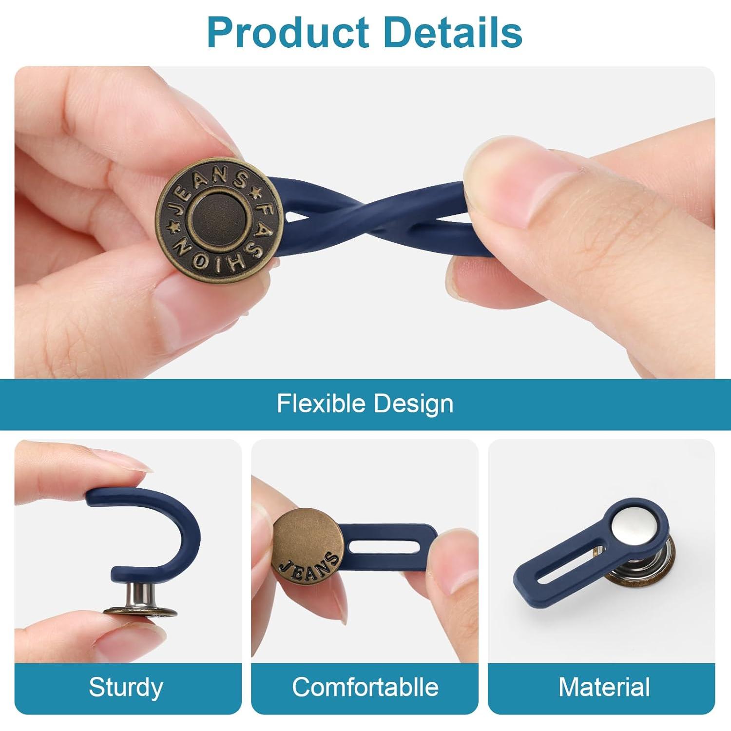 Extensores de Botón KUNTAERY 6PCS para Jeans 2.8-4.6cm