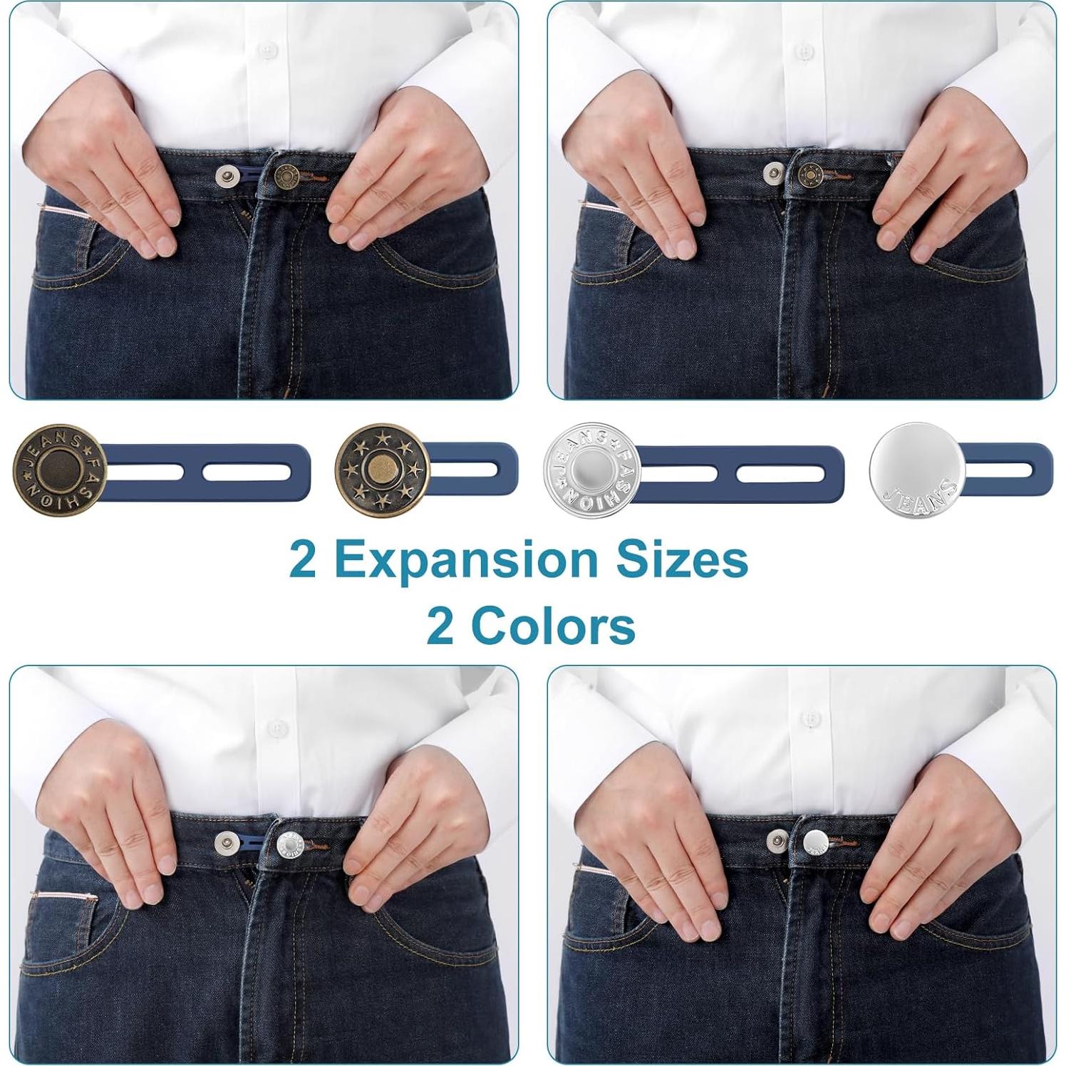 Extensores de Botón KUNTAERY 6PCS para Jeans 2.8-4.6cm
