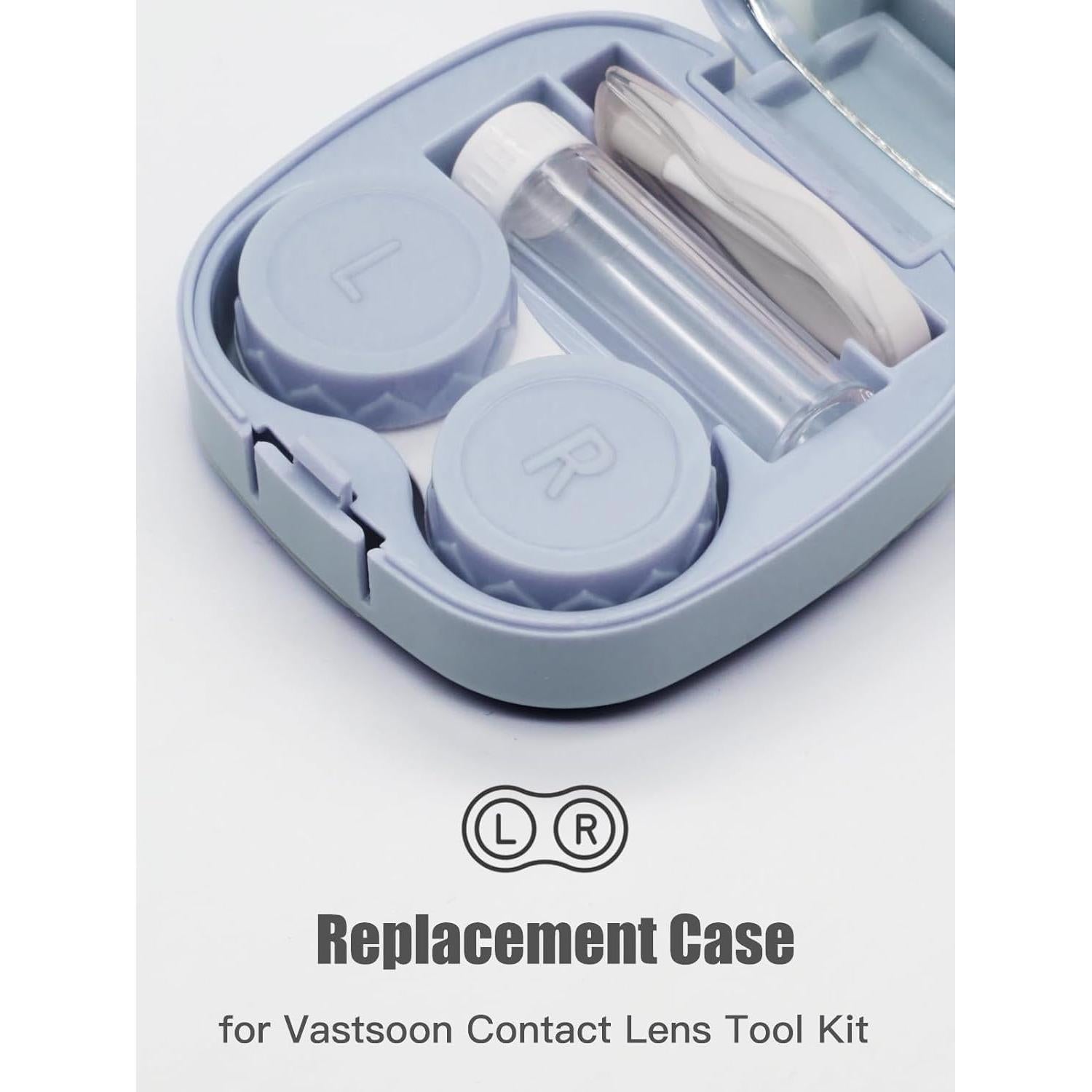 Kit de 4 Estuches para Lentes de Contacto Vastsoon Azul