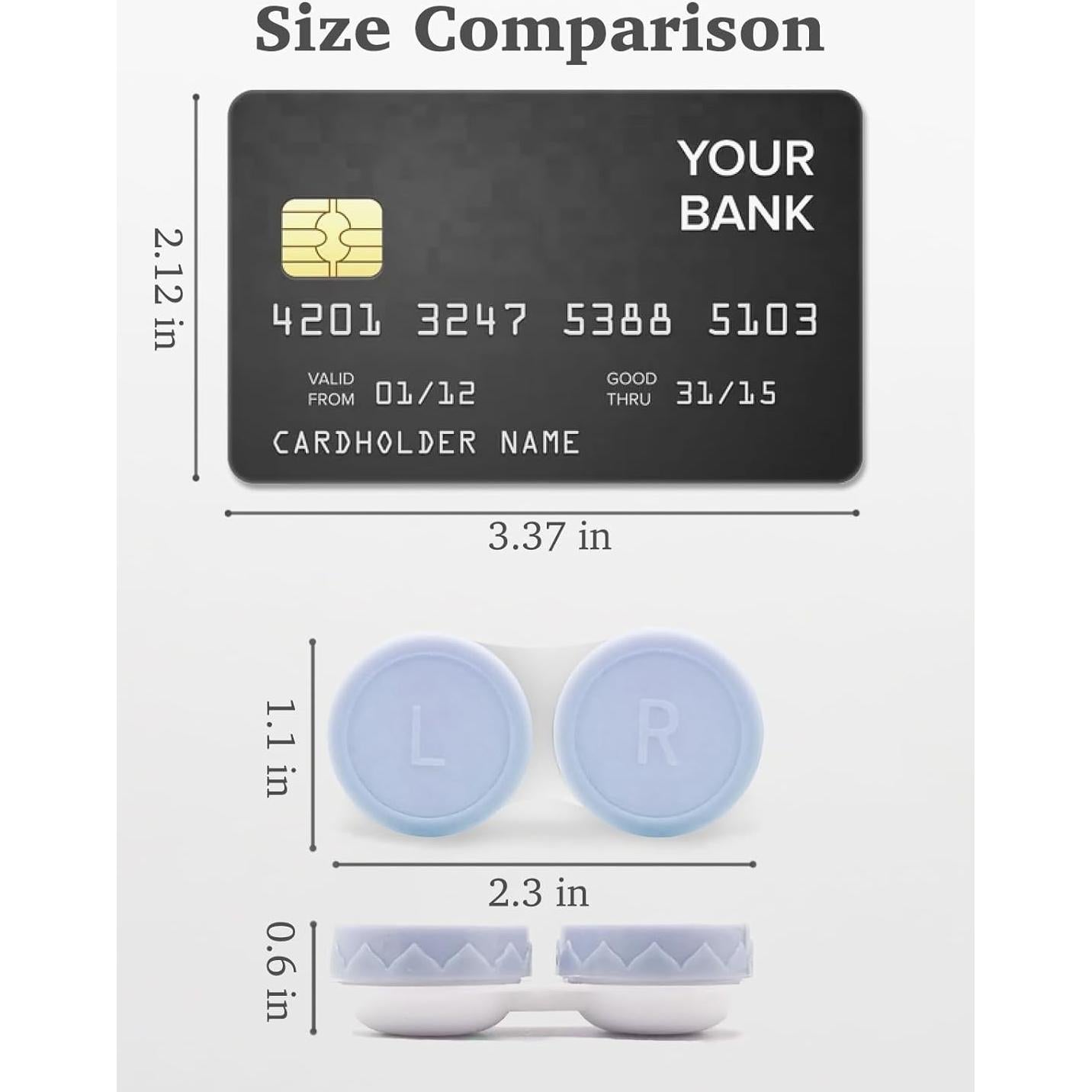 Kit de 4 Estuches para Lentes de Contacto Vastsoon Azul