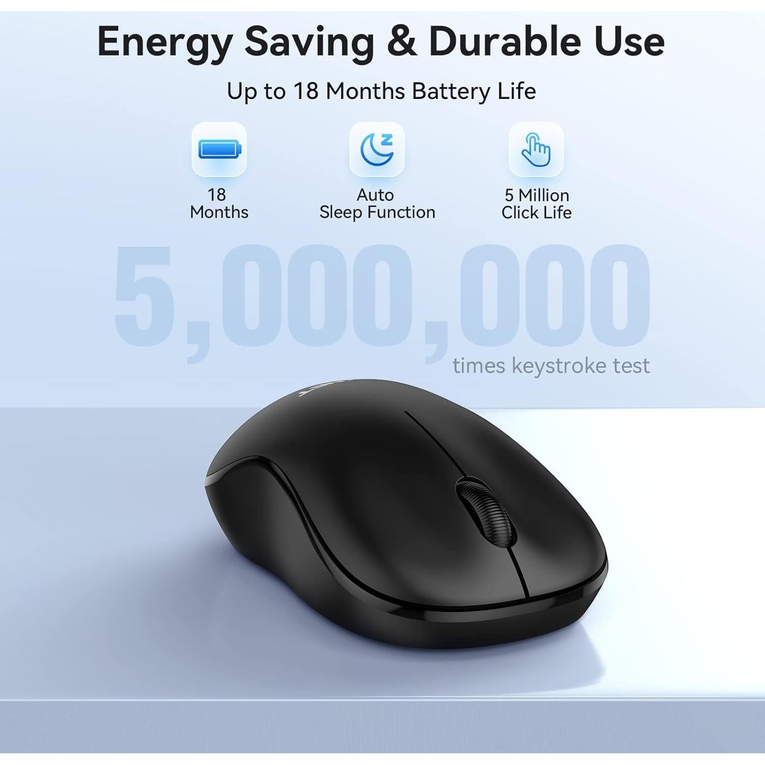 Ratón Inalámbrico TECKNET Pequeño Ergonómico 2.4G Negro