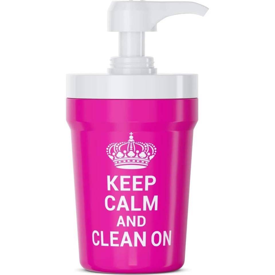 Dispensador de Desinfectante Portátil PumpCup Rosa 236.6 ml