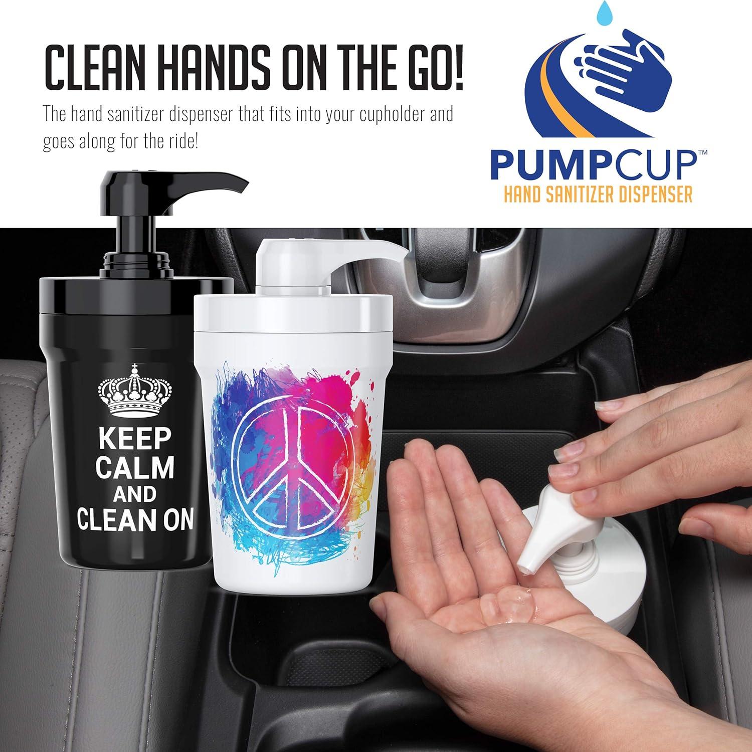 Dispensador de Desinfectante Portátil PumpCup Rosa 236.6 ml