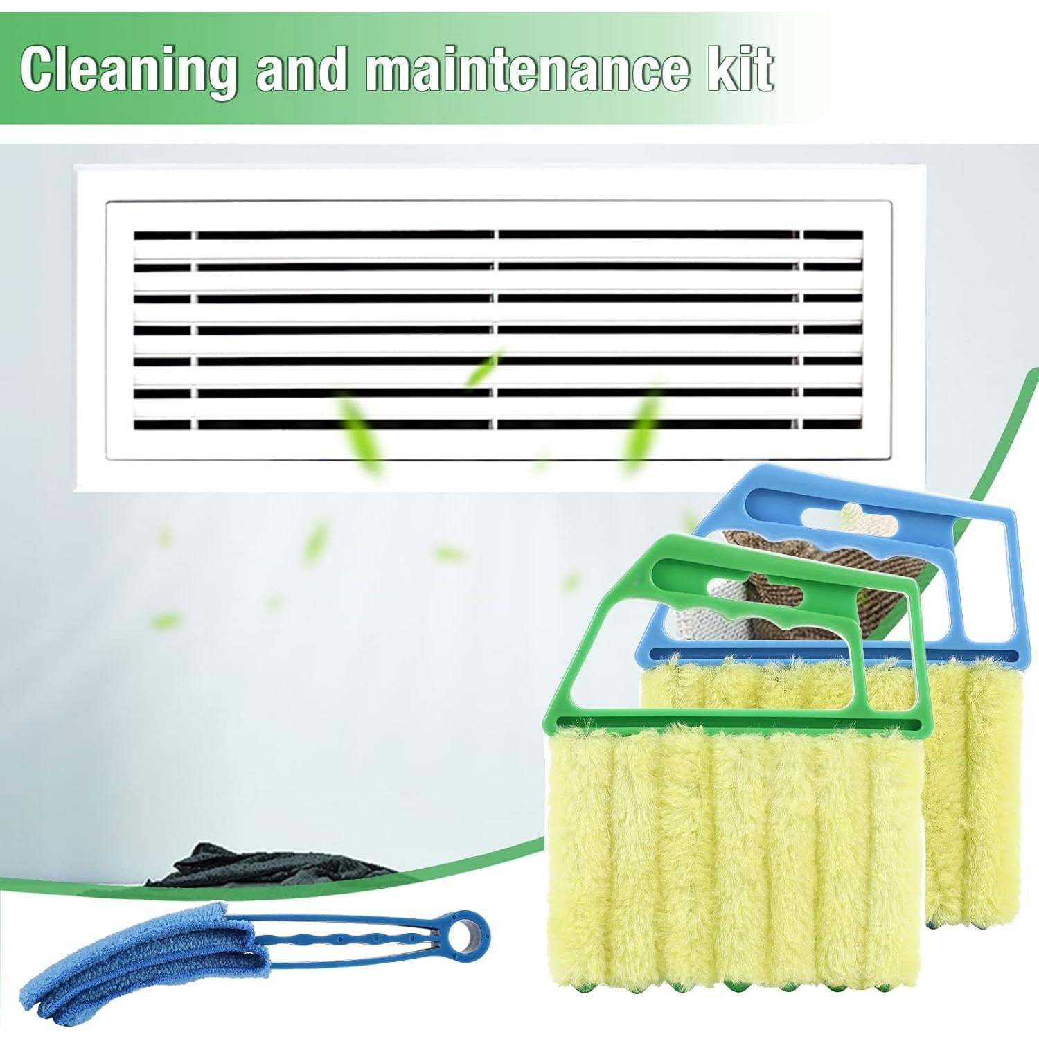 Limpiador de Persianas Venecianas 3 Pcs mwellewm Azul