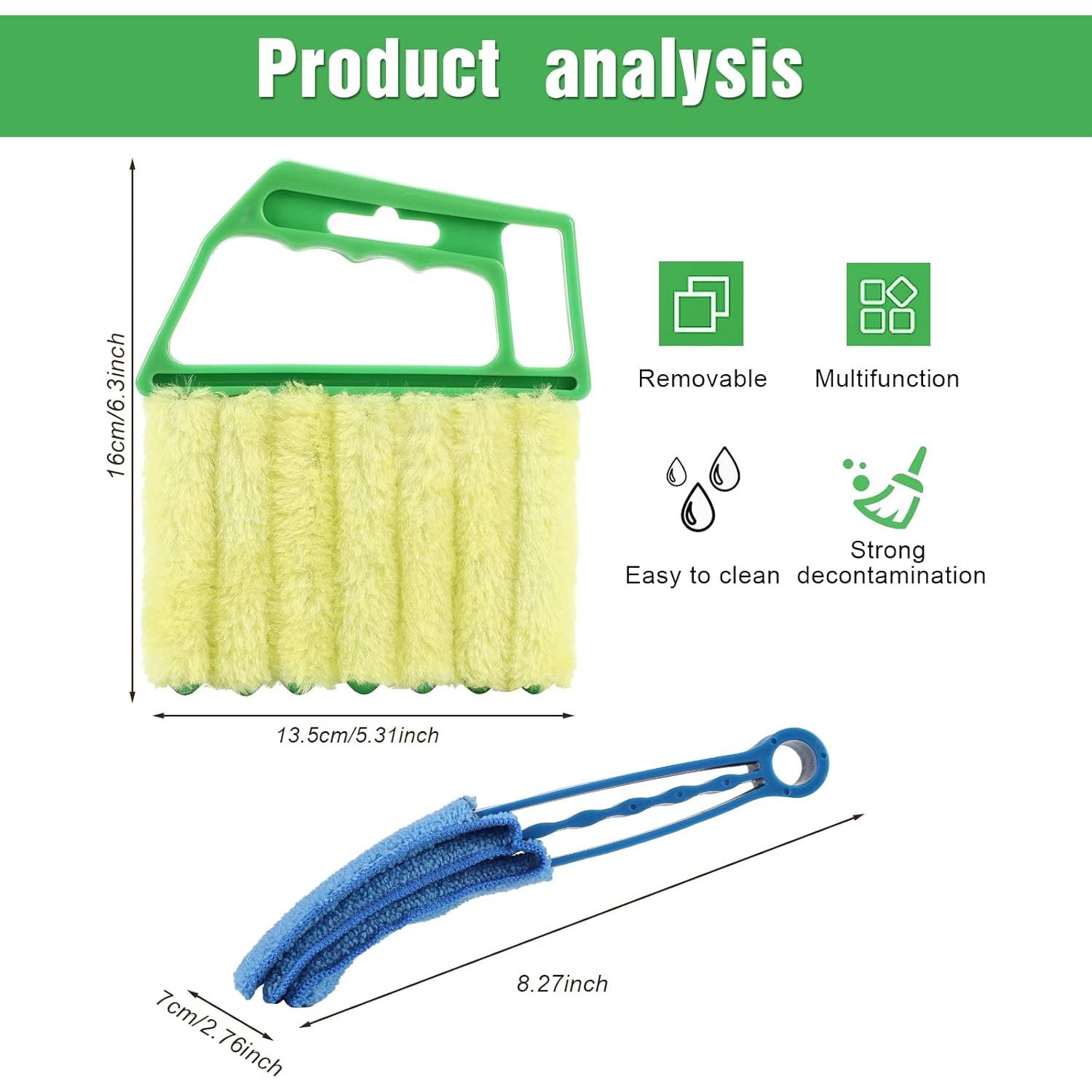 Limpiador de Persianas Venecianas 3 Pcs mwellewm Azul