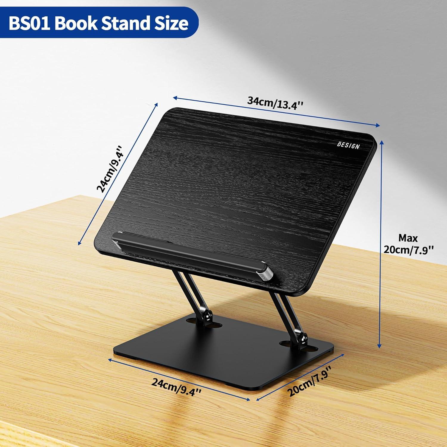 Soporte de Libros Ergonómico BESIGN BS01 Ajustable Negro