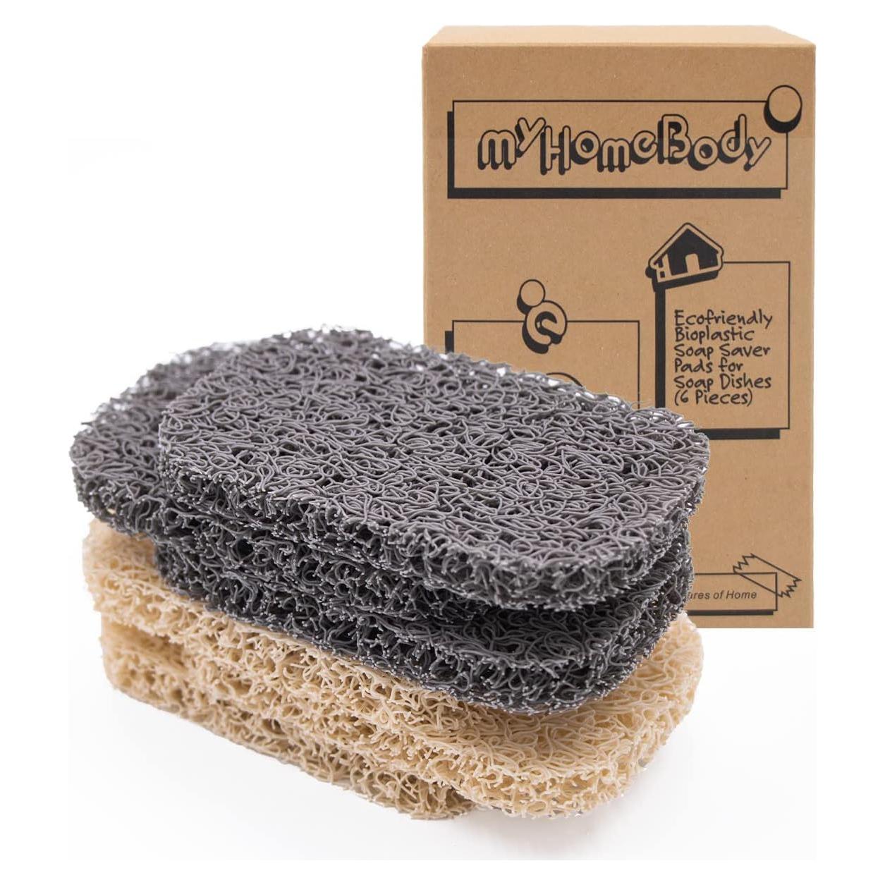 Soporte de Jabón myHomeBody Set de 6 Beige y Gris