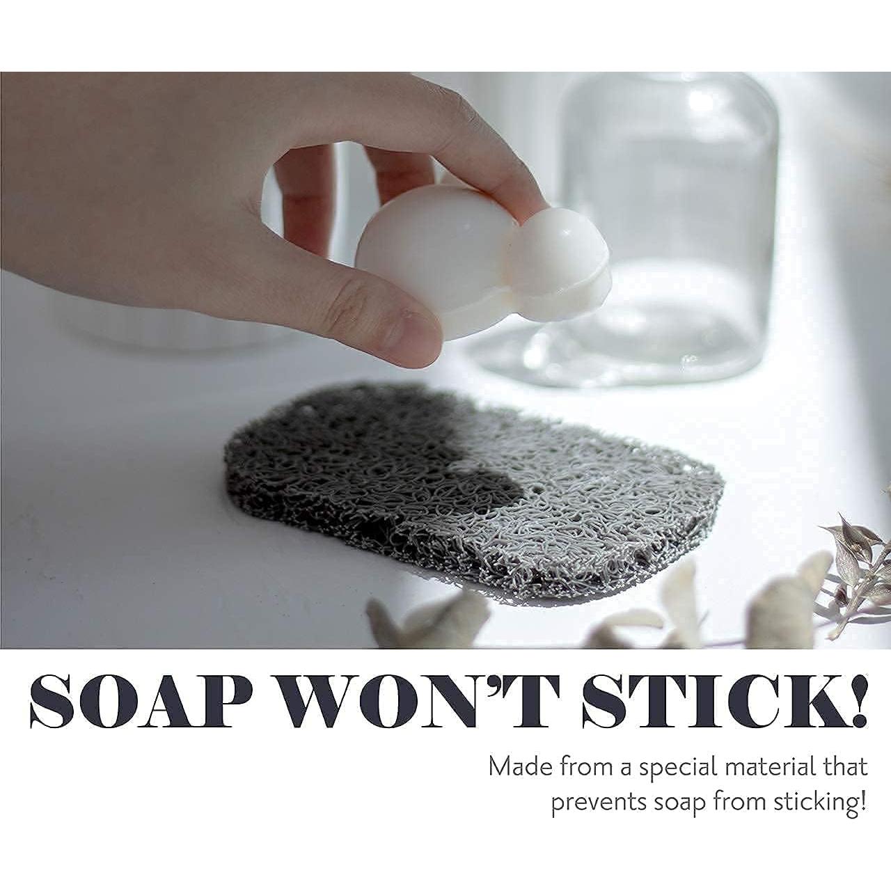 Soporte de Jabón myHomeBody Set de 6 Beige y Gris