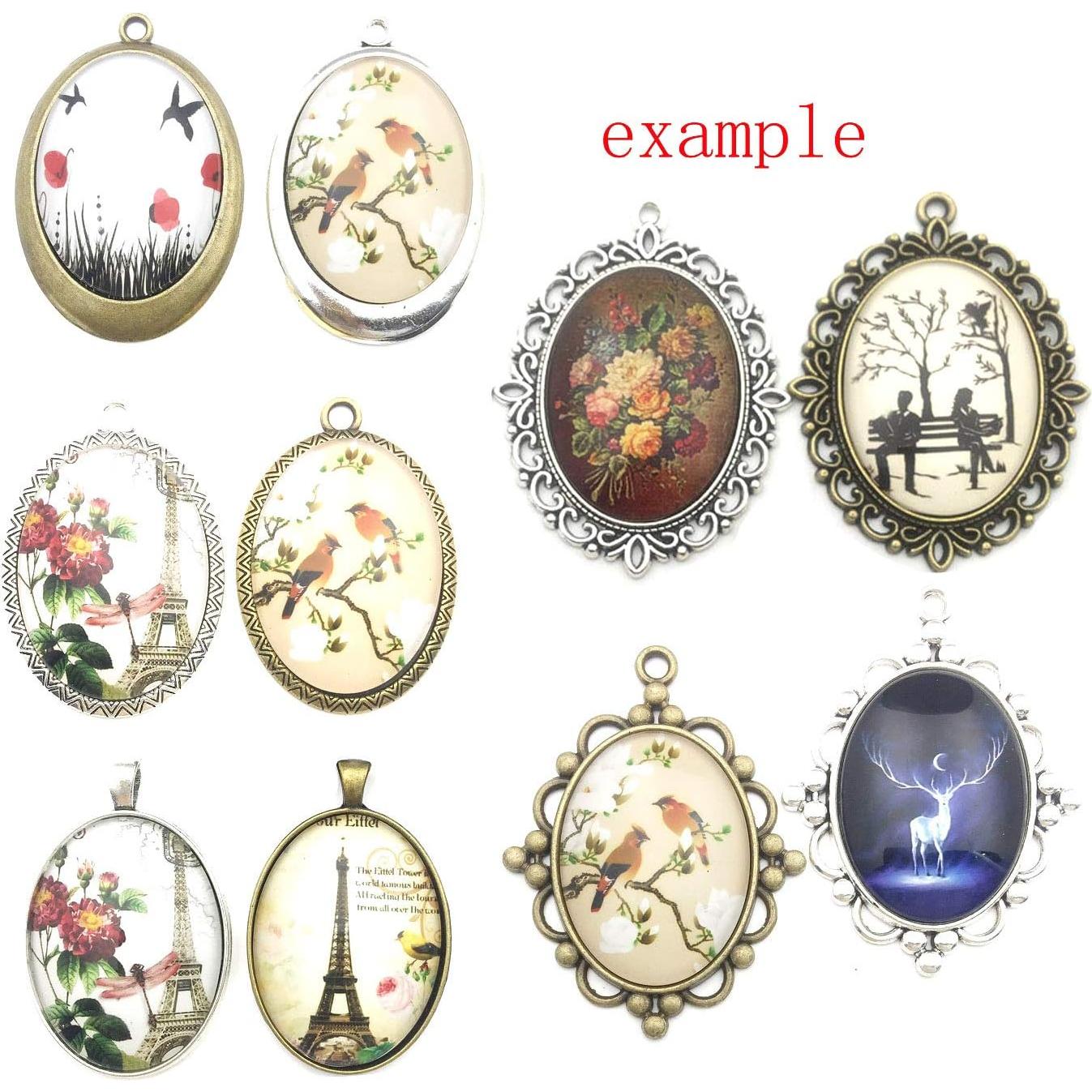 10 Bandejas Colgantes Youdiyla 30x40mm Bronce Antiguo para Joyería