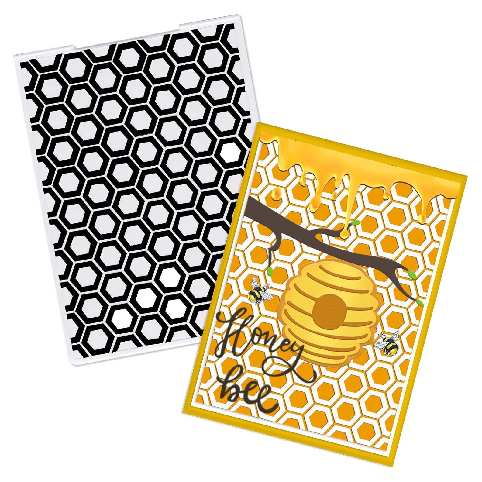 Carpeta de Embossing Texturizada Threetols Panal 14.5x10.5cm