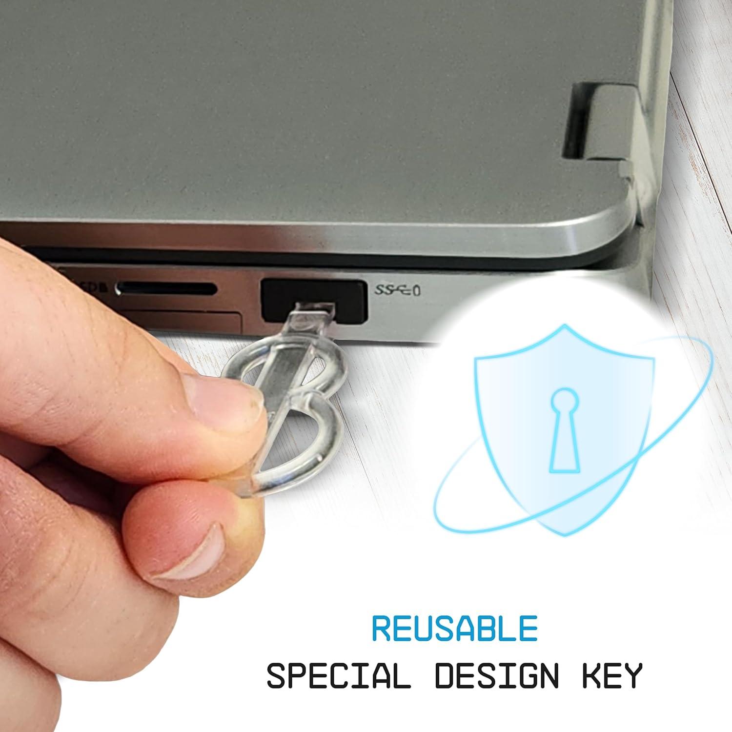 Tapones USB-A PortPlugs SecureLock - Protección de Datos 10 Pzs