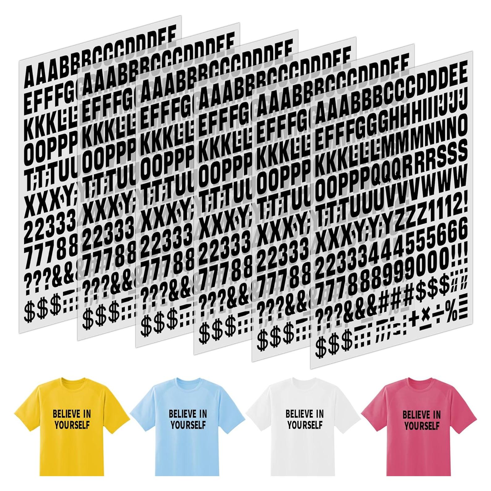 Set Letras y Números Transferencia Calor Metsyth 2088 Piezas