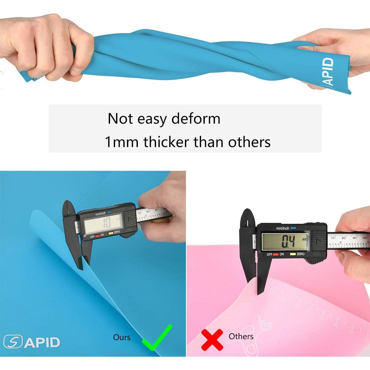 Alfombrilla de Silicona Gruesa SAPID 39.9x29.9cm Azul