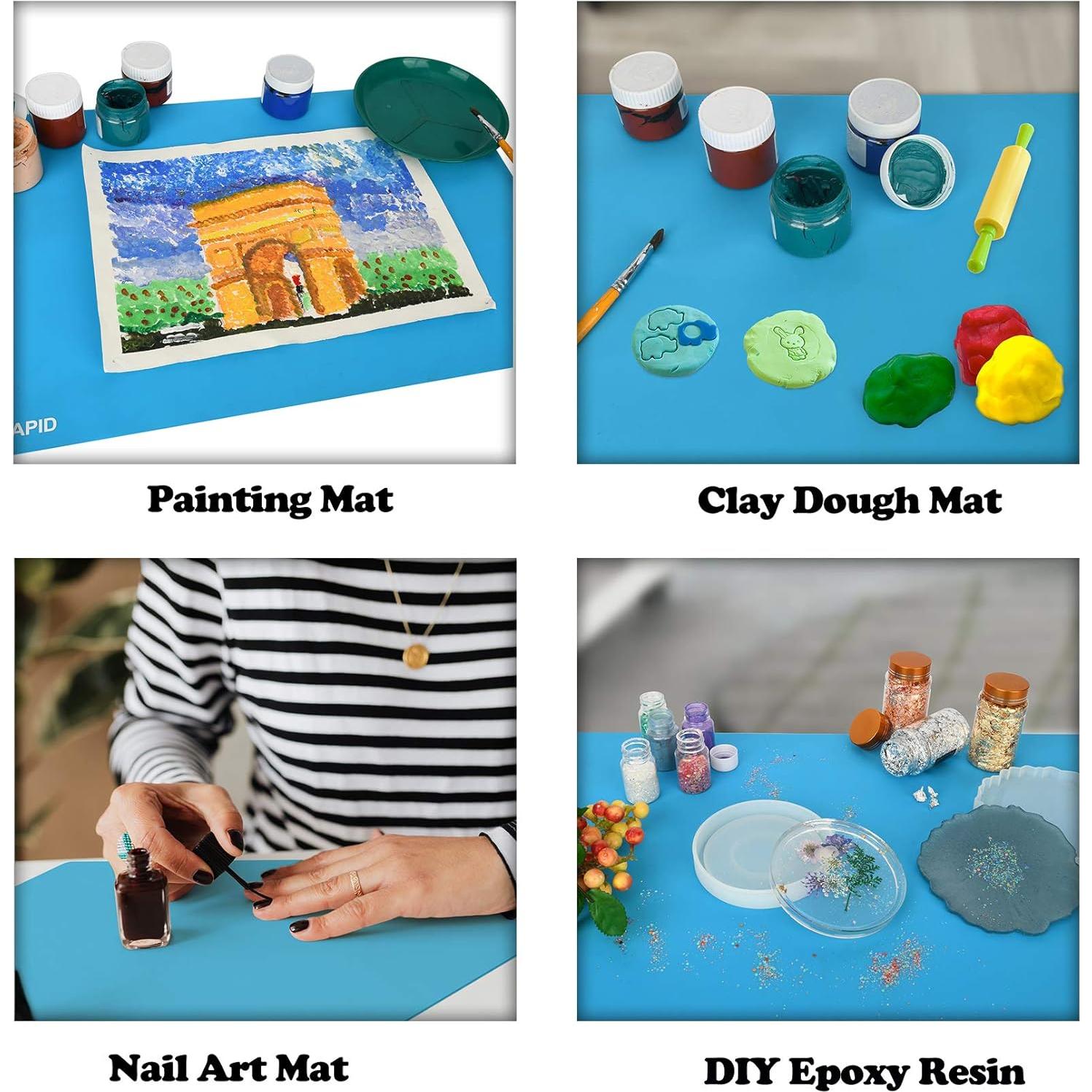 Alfombrilla de Silicona Gruesa SAPID 39.9x29.9cm Azul