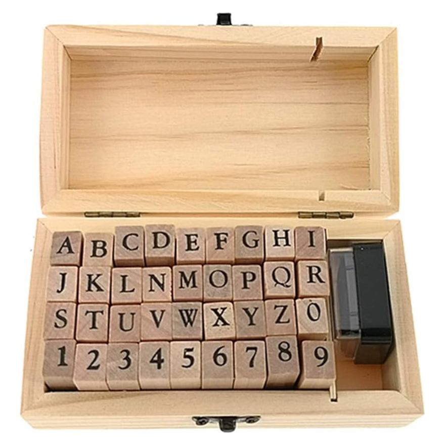 Juego de Sellos de Alfabeto y Números Alimitopia 36 Piezas