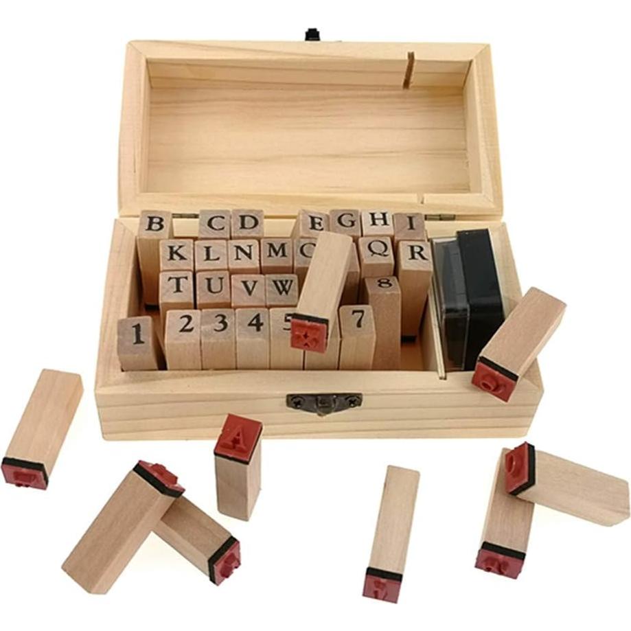 Juego de Sellos de Alfabeto y Números Alimitopia 36 Piezas