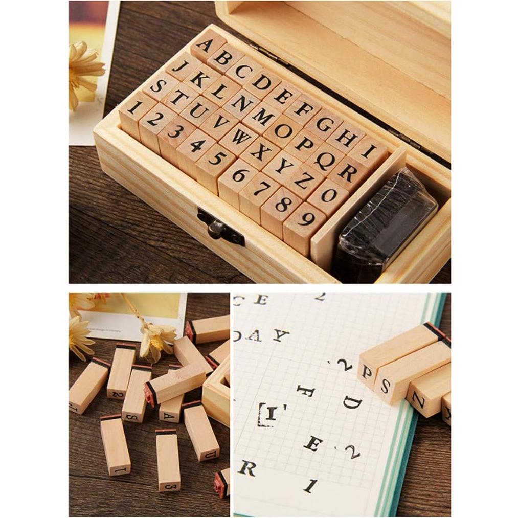 Juego de Sellos de Alfabeto y Números Alimitopia 36 Piezas