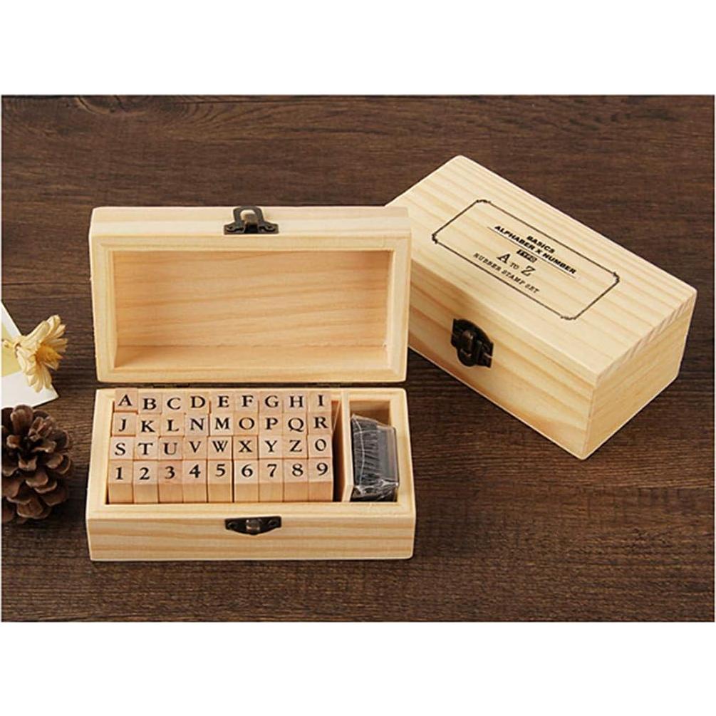 Juego de Sellos de Alfabeto y Números Alimitopia 36 Piezas