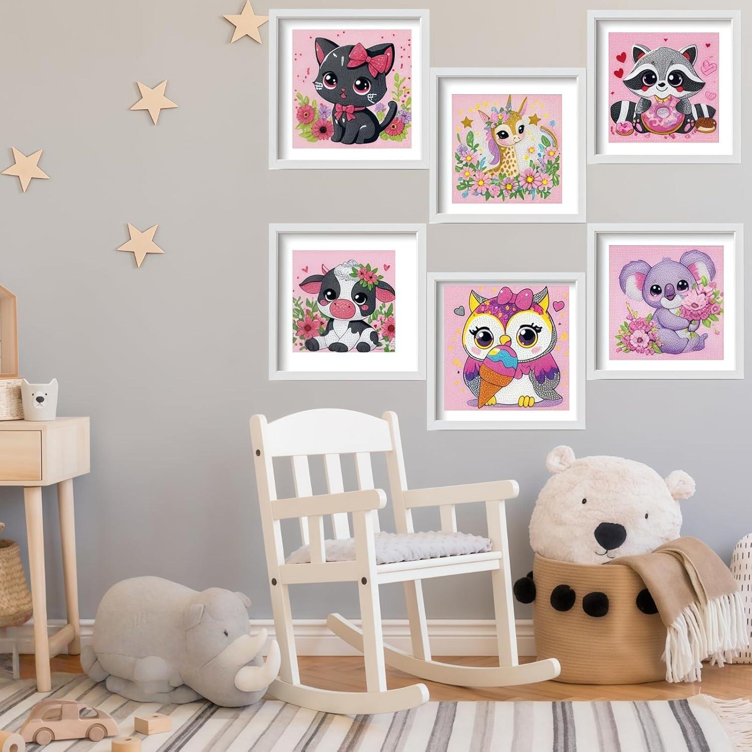 Kits de Pintura de Diamante 5D CSZPPQAF para Niños 6 Piezas 15.24cm